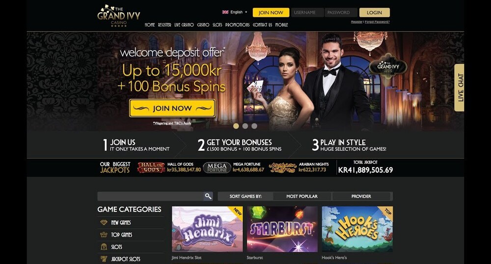 Official website of Grand Ivy casino