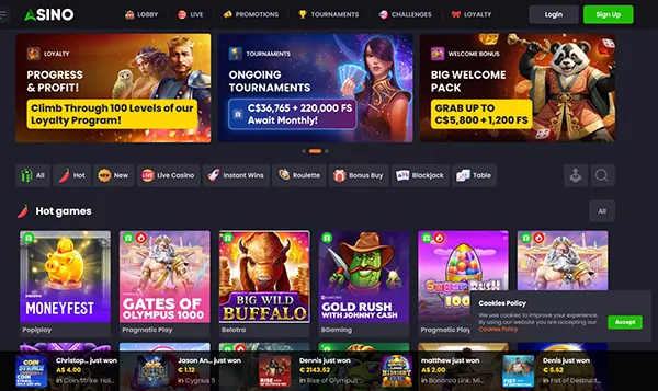 Asino competitive matches