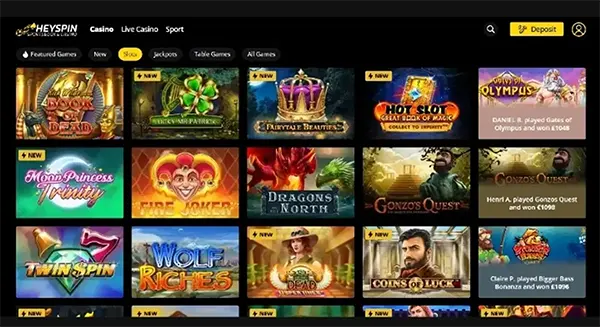 HeySpin mobile casino