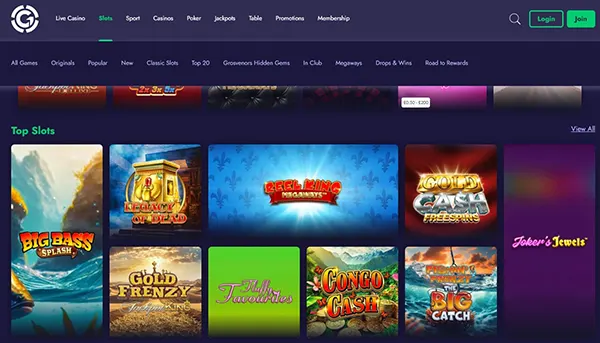 Grosvenor casino games